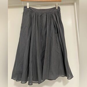 J. Crew Flowy Charcoal Skirt Petite 0